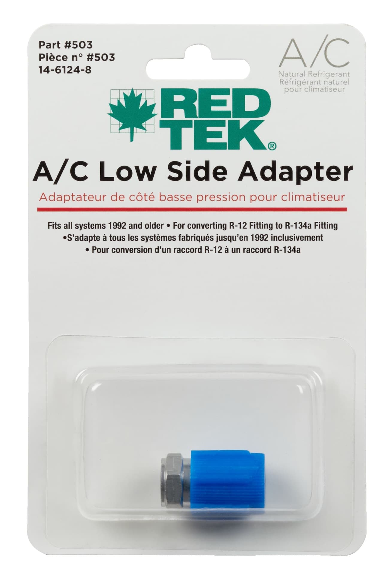RED TEK R134a A/C Low Side Retrofit Conversion Fitting Adaptor