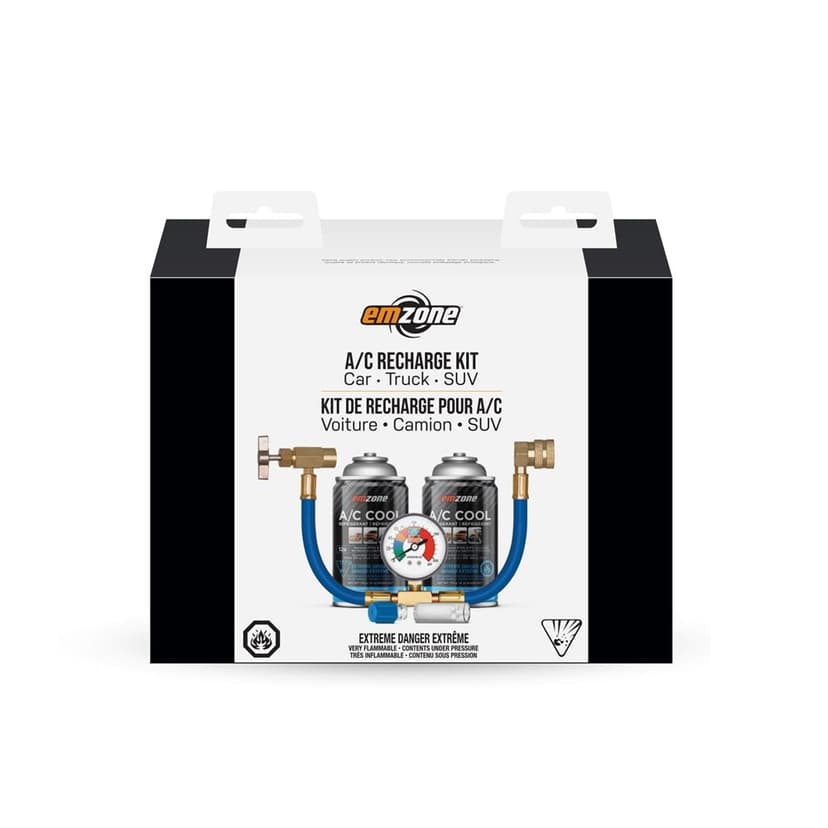 Emzone 12a A/C Recharge Kit Including Hose with Gauge