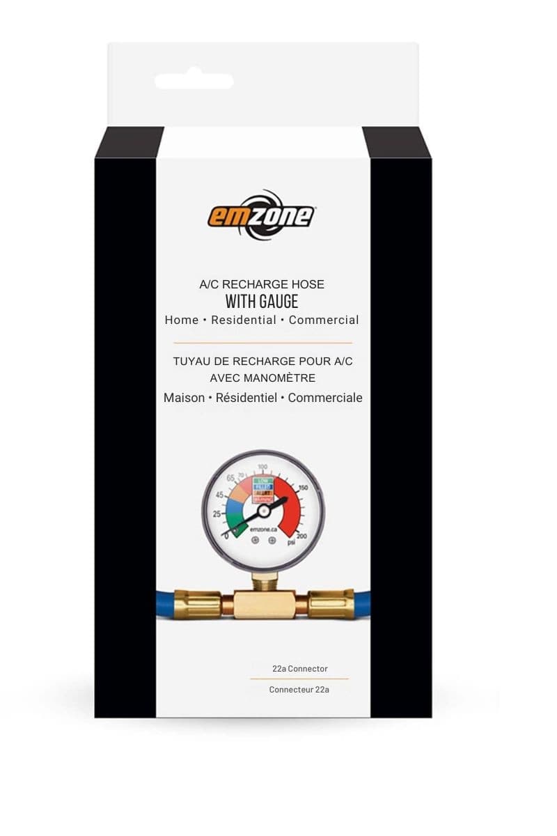 Emzone A/C Recharge Hose with Gauge, 22a