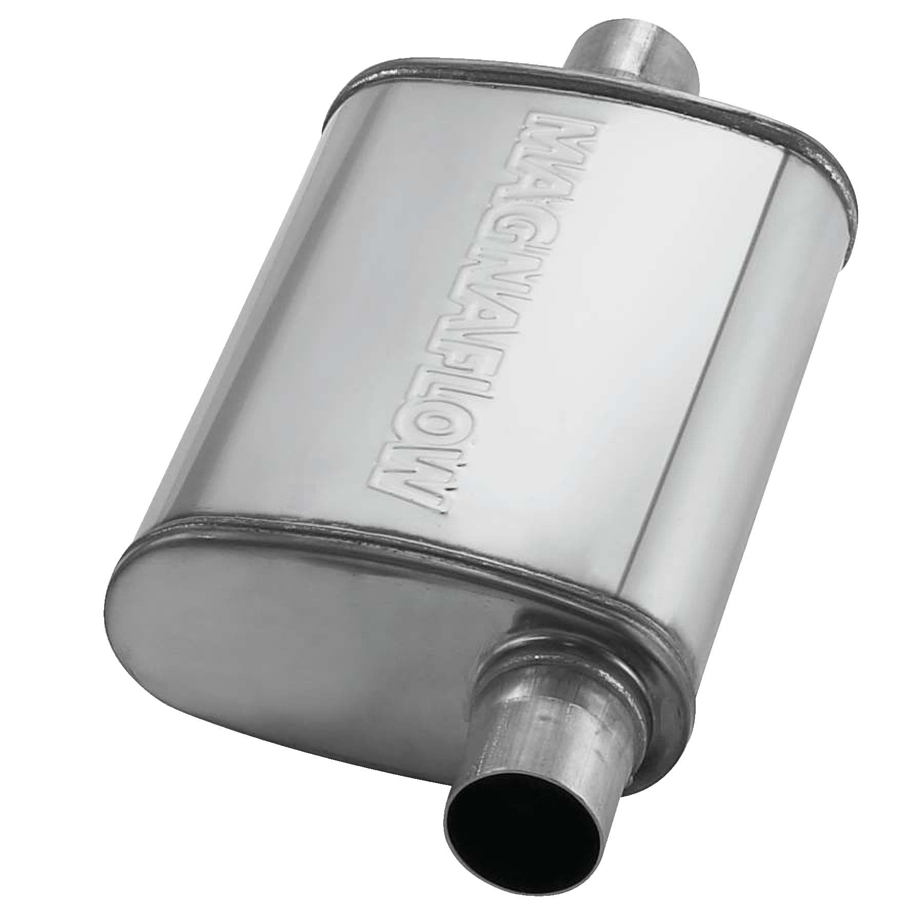 MagnaFlow Oval Straight Through Performance Exhaust Muffler, 4 x 9-in, Polished Finish