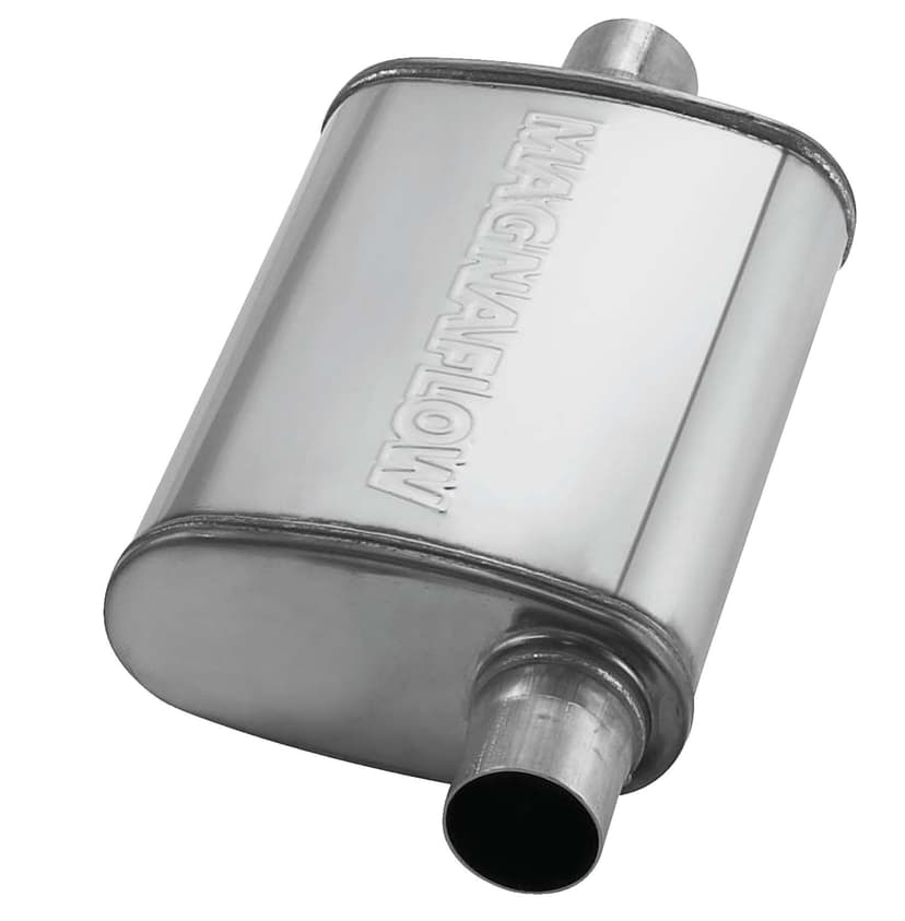 MagnaFlow Oval Straight Through Performance Exhaust Muffler, 4 x 9-in, Polished Finish