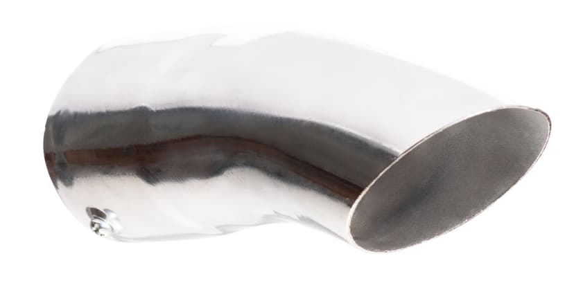 Stallion Chrome Turndown Exhaust Tip, 8.25-in