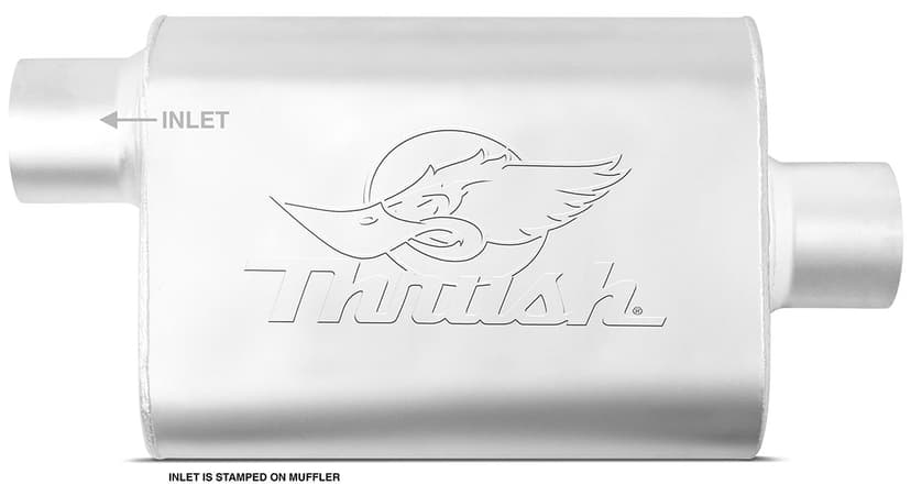 Thrush® Universal Welded Muffler, 17656 - Offset / Centre