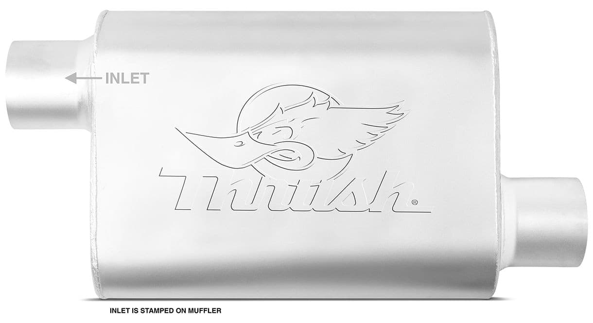 Thrush® Universal Welded Muffler, 17658 - Offset / Offset