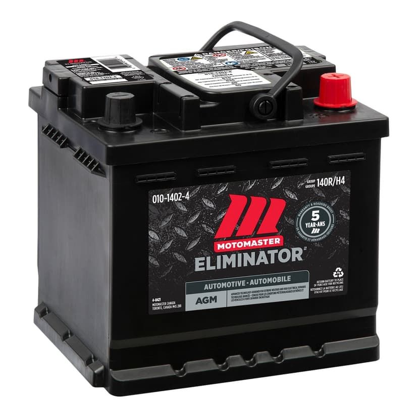 MOTOMASTER ELIMINATOR AGM Group Size 140R Battery, 545 CCA