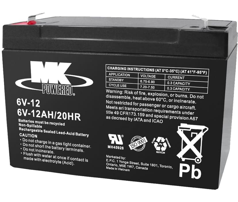 MK Battery 6-Volt 12 Ah SLA Battery
