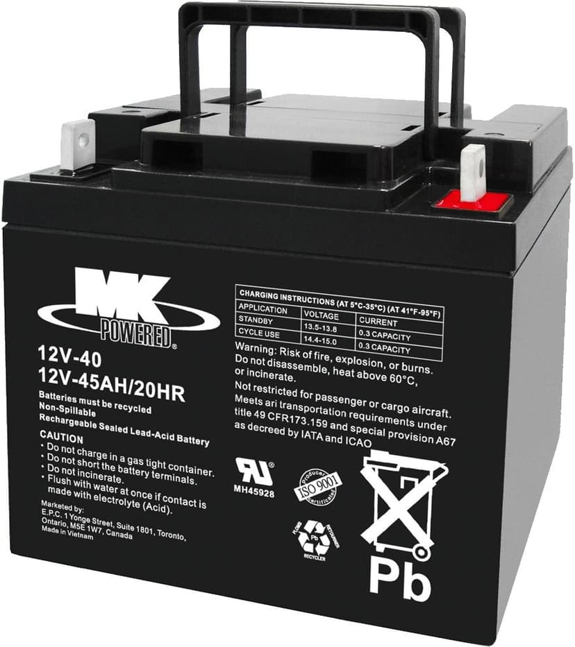 MK Battery 12-Volt 45 Ah SLA Battery