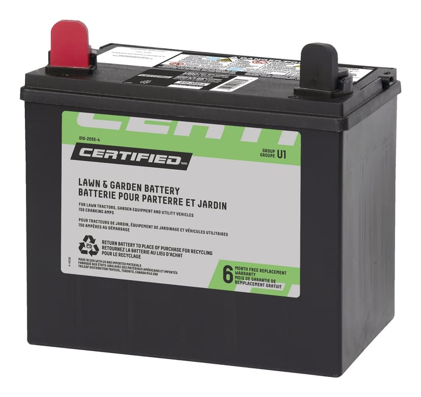 Certified Group Size U1 Battery, Small Engine 150 CCA