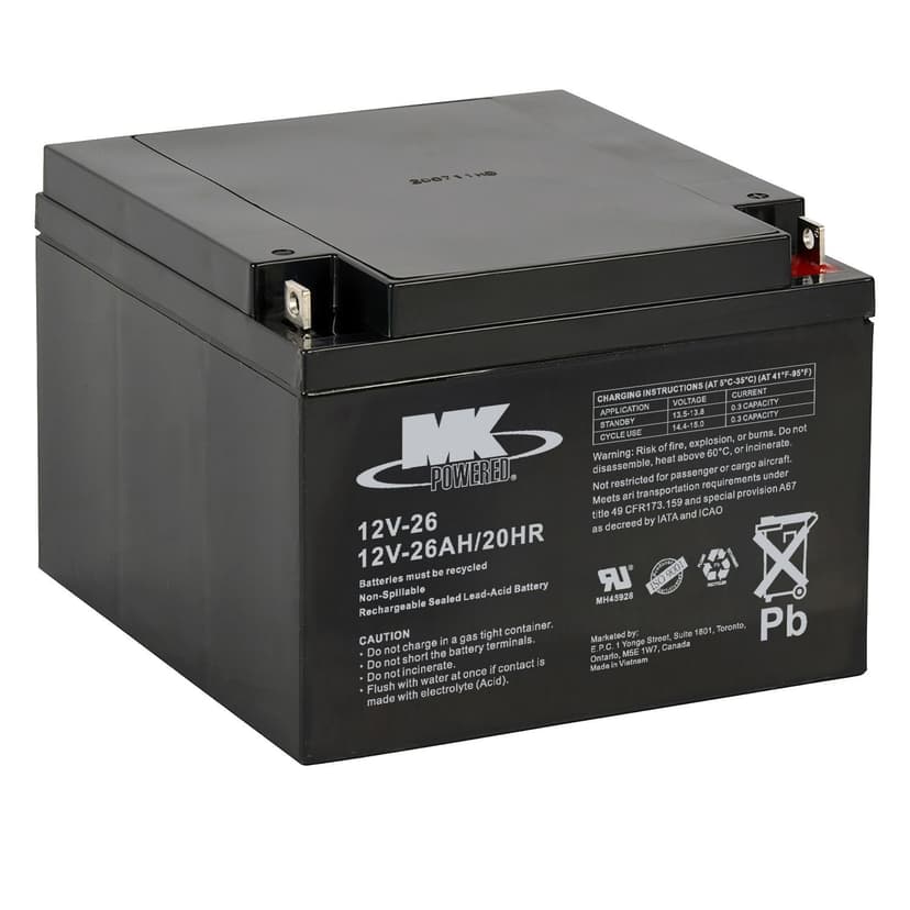 MK Battery 12-Volt 26 Ah SLA Battery