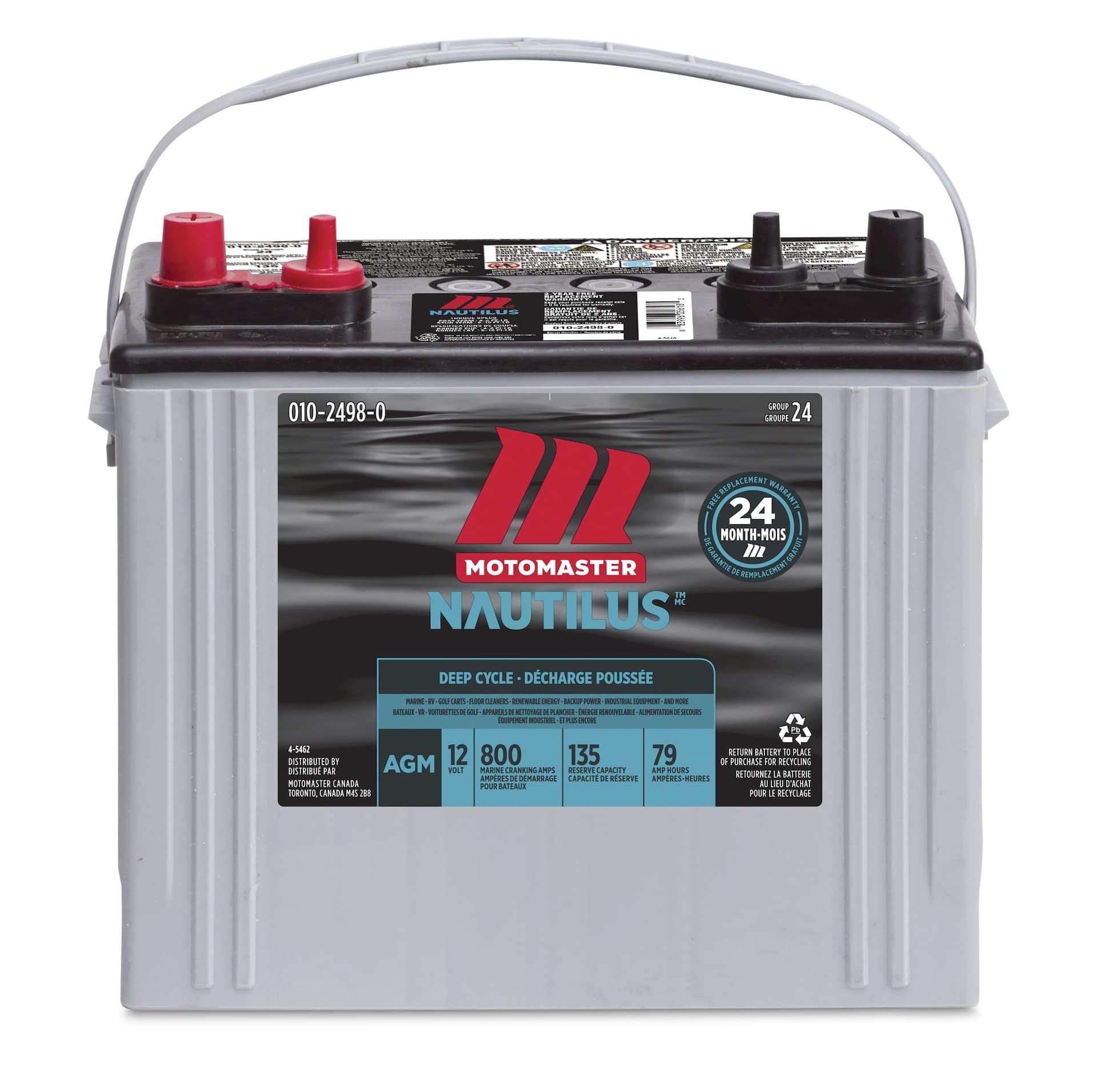 MOTOMASTER NAUTILUS AGM Group Size 24 Battery