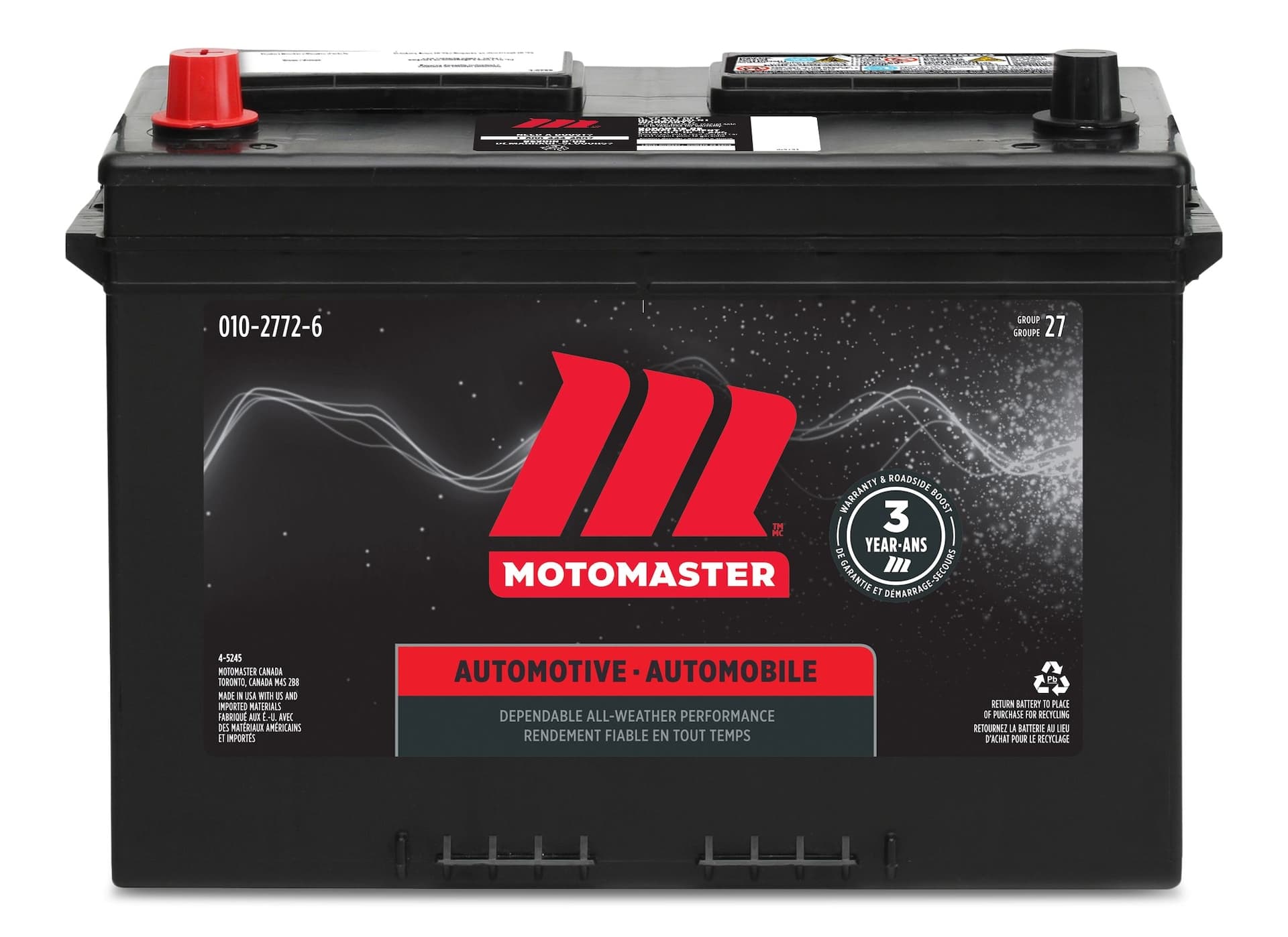 MOTOMASTER Group Size 27 Battery, 710 CCA