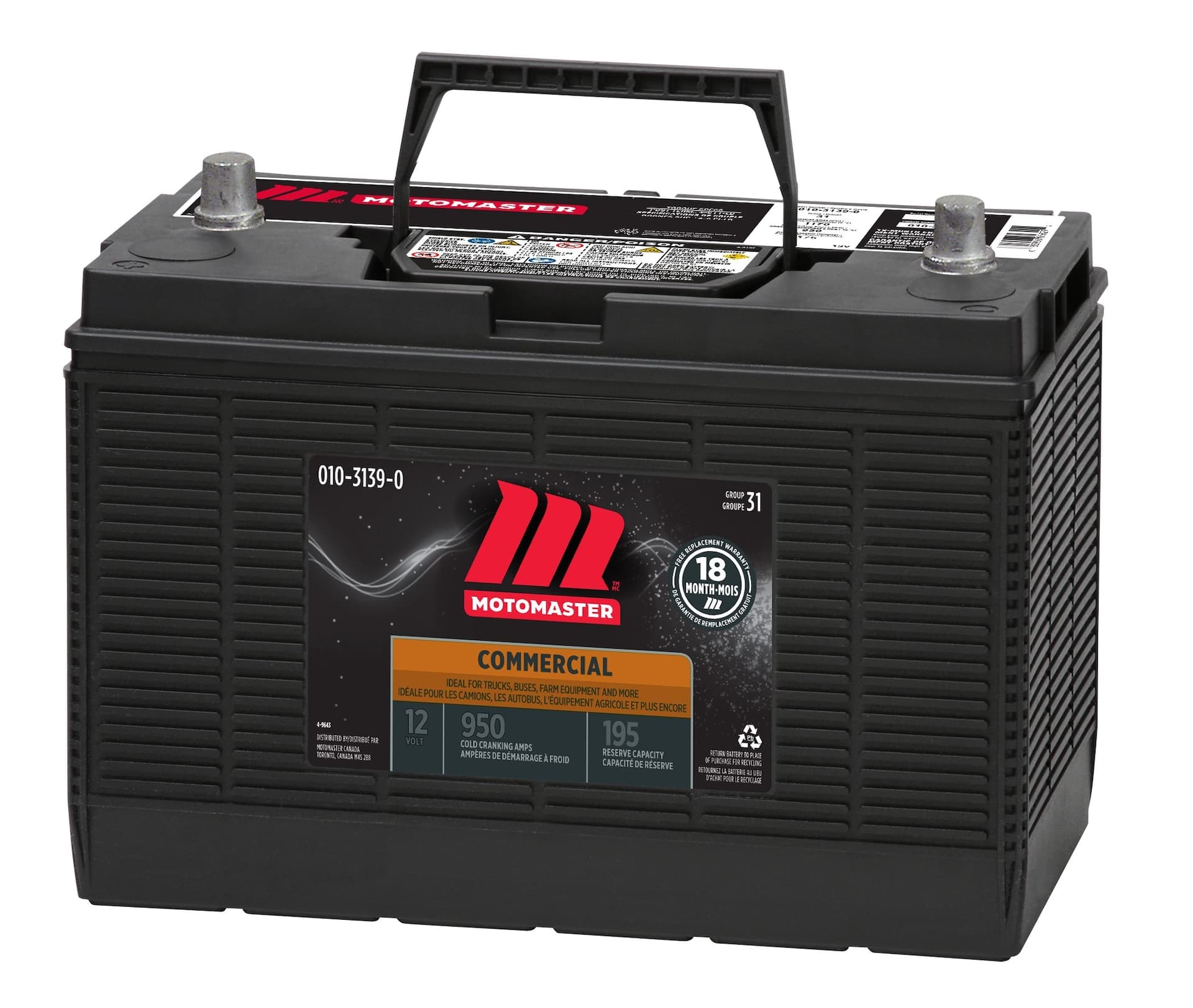 MOTOMASTER Commercial Group Size 31A Battery, 950 CCA