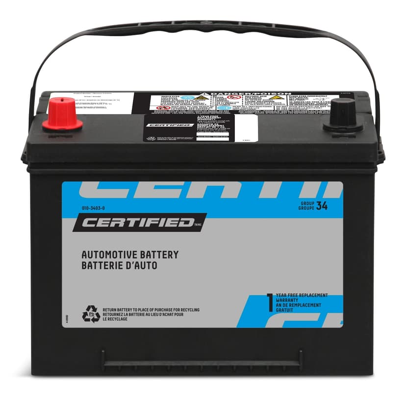 Certified Group Size 34 Battery, 600 CCA