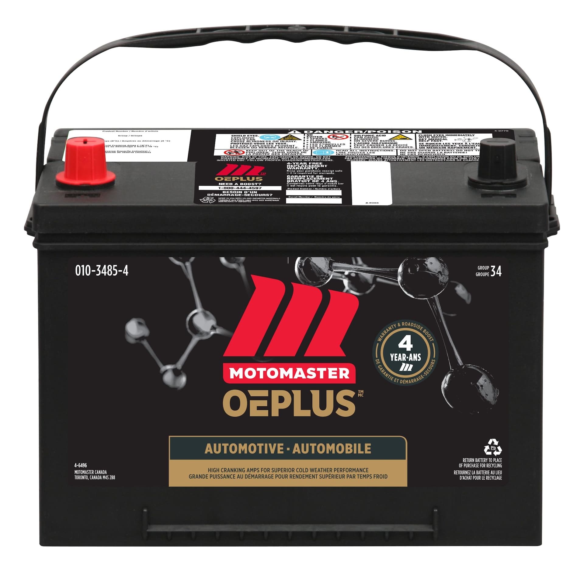 MOTOMASTER OEPLUS Group Size 34 Battery, 800 CCA