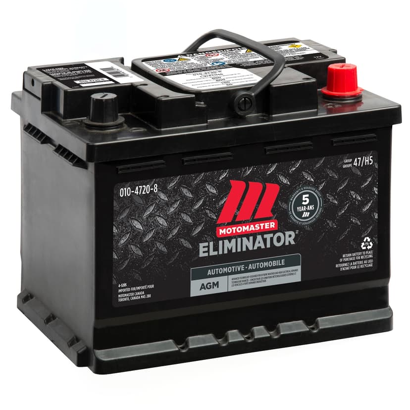 MOTOMASTER ELIMINATOR AGM Group Size 47 (H5/L2) Battery, 660 CCA