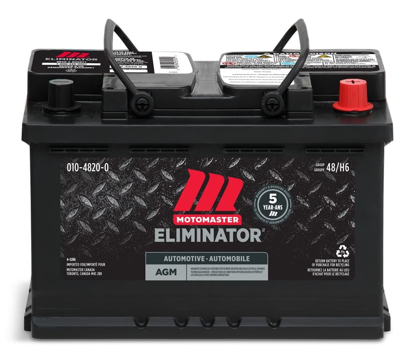 MOTOMASTER ELIMINATOR AGM Group Size 48 (H6/L3) Battery, 760 CCA