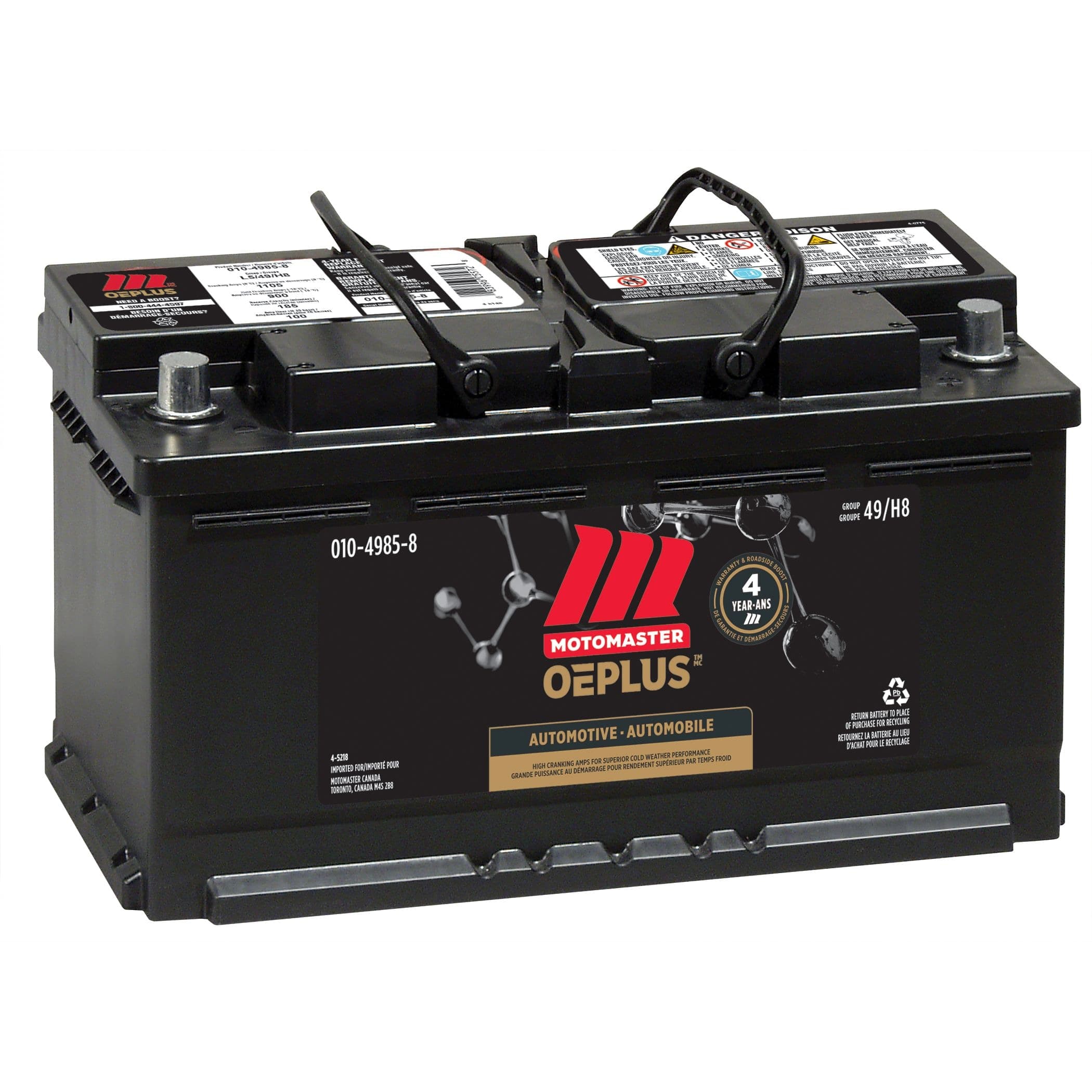 MOTOMASTER OEPLUS Group Size 49 (H8/L5) Battery, 900 CCA