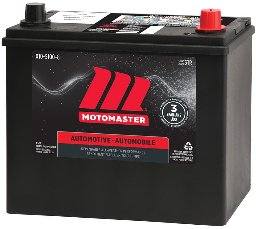 MOTOMASTER Group Size 51R Battery, 450 CCA
