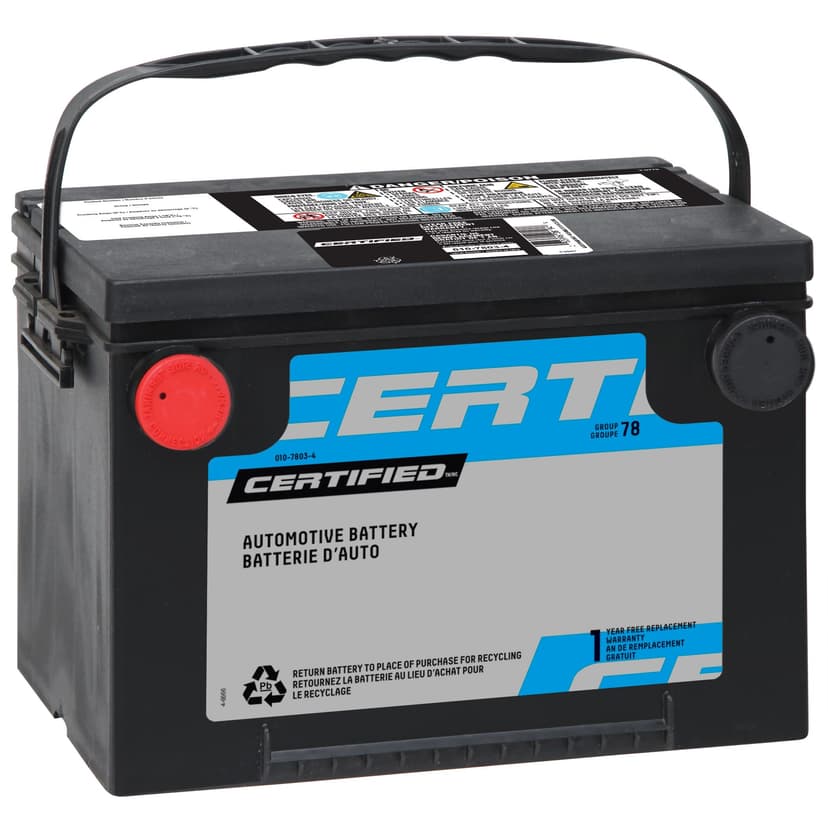 Certified Group Size 78 Battery, 675 CCA