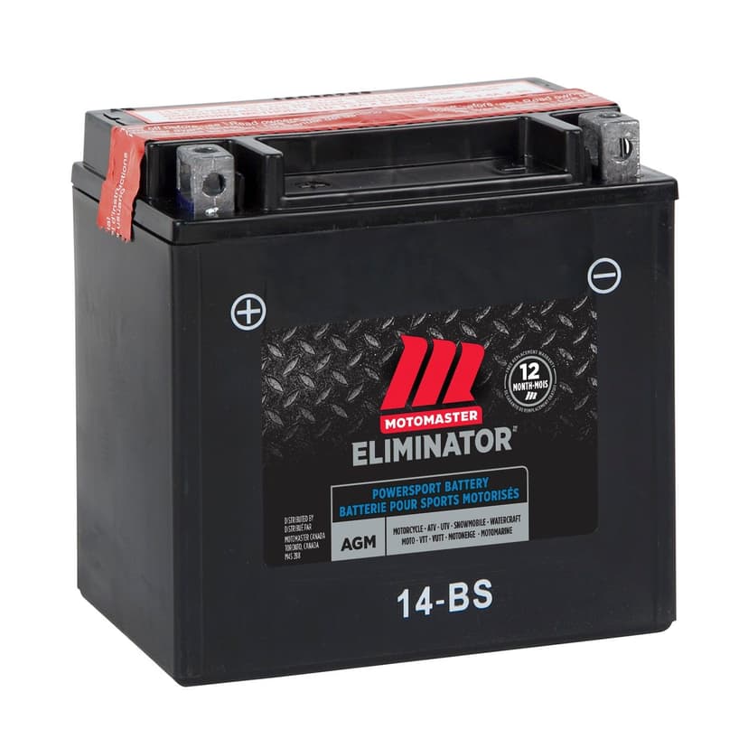 MOTOMASTER ELIMINATOR AGM Powersports Battery, 14-BS