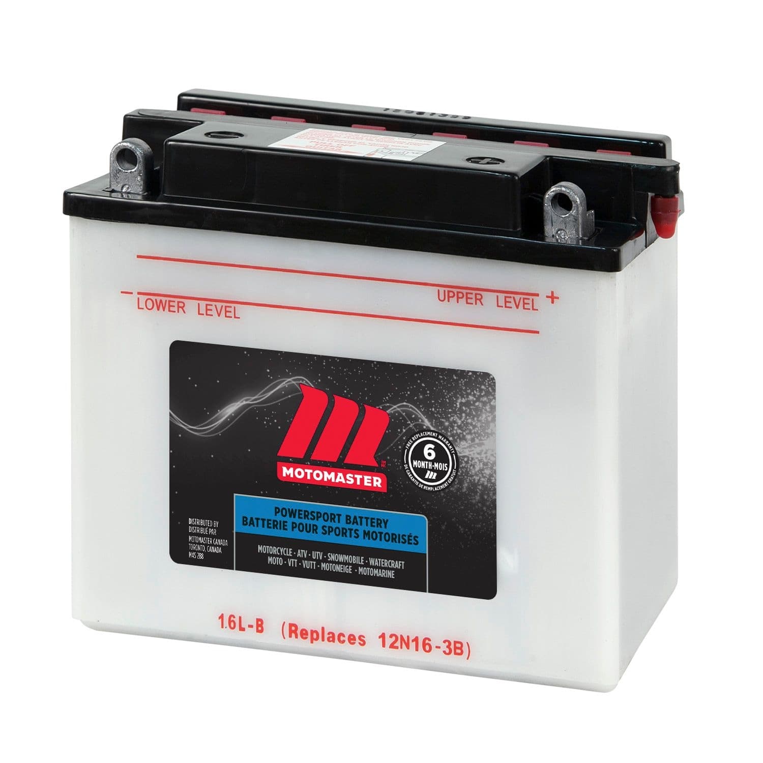MOTOMASTER Powersports Battery, 16L-B