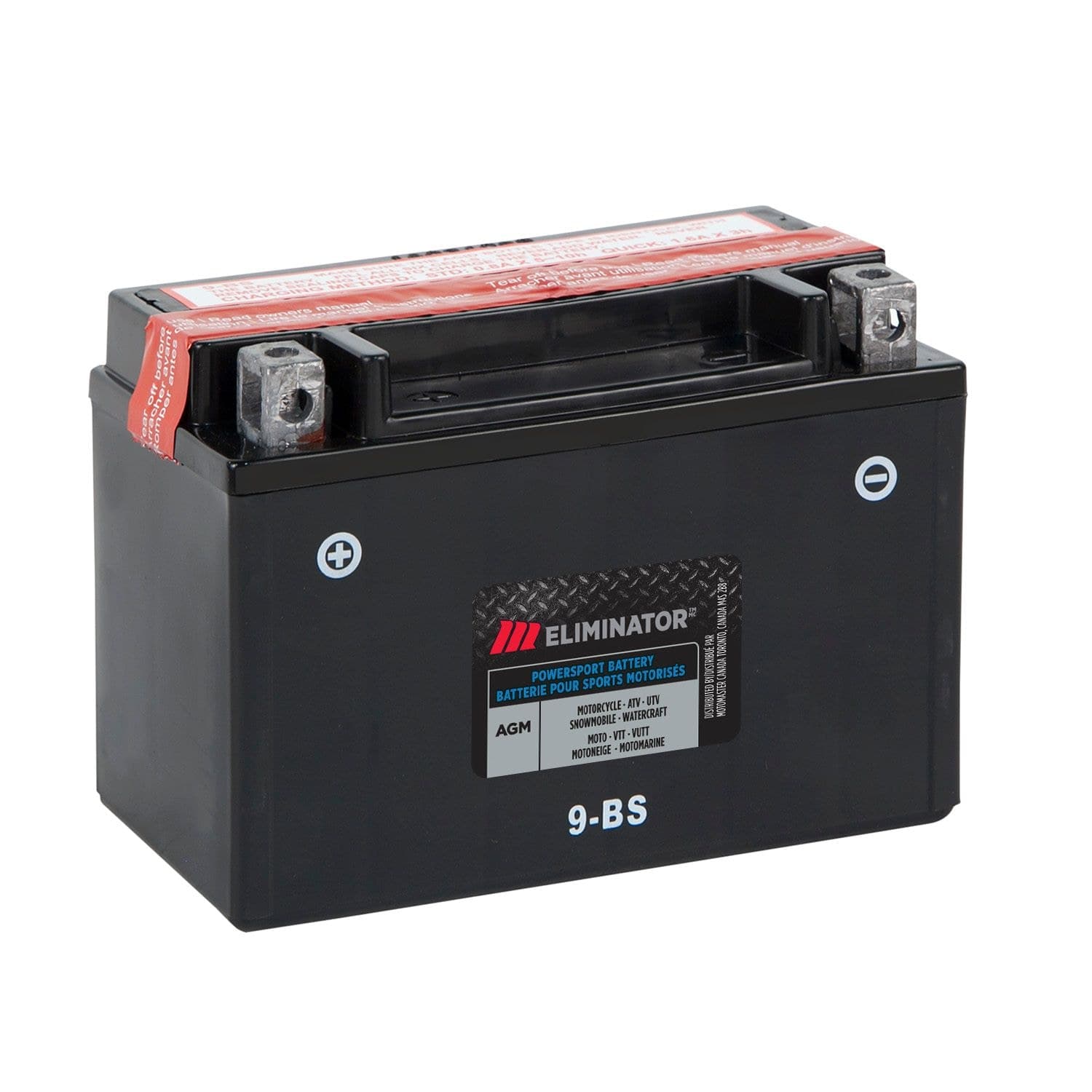 MOTOMASTER ELIMINATOR AGM Powersports Battery, 9-BS