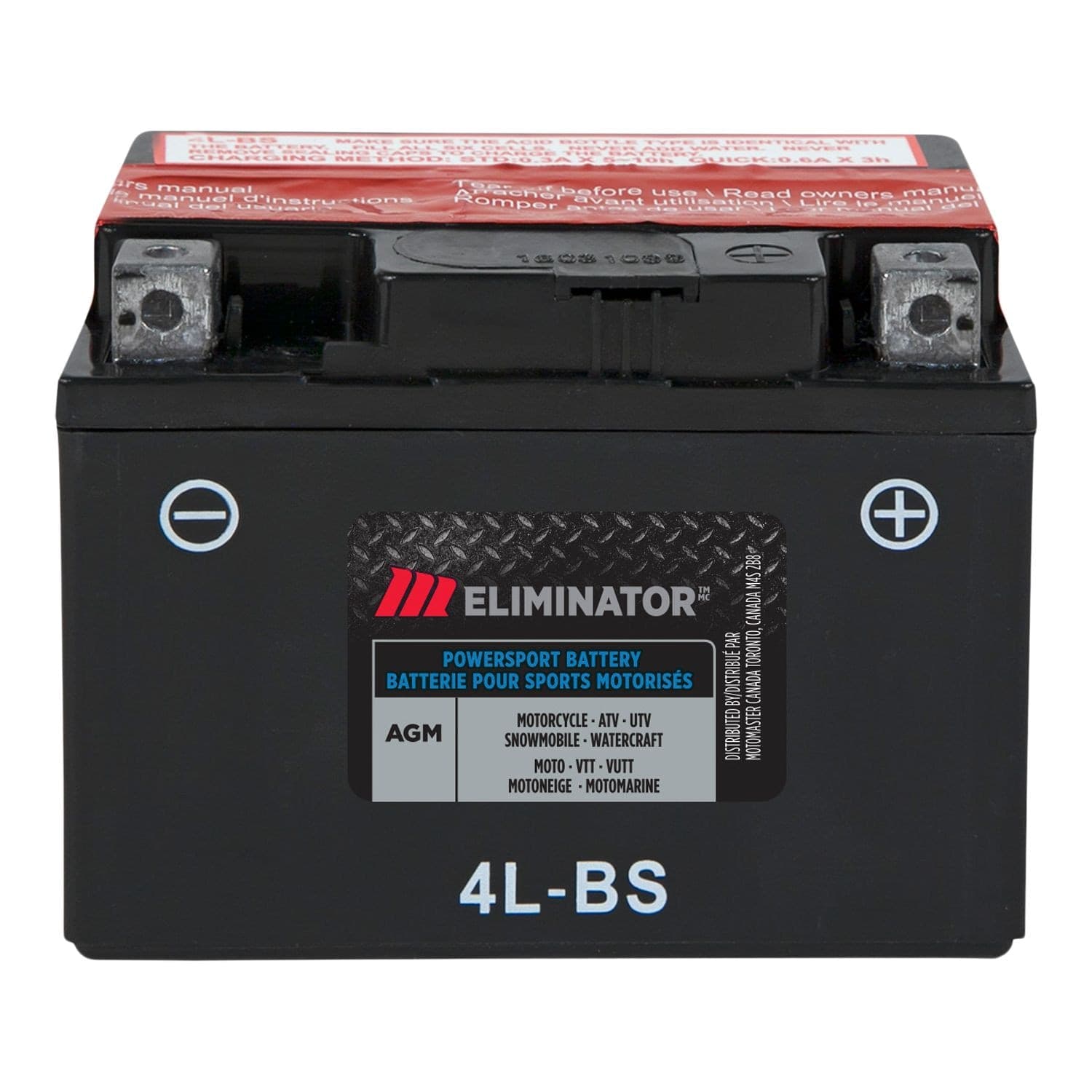 MOTOMASTER ELIMINATOR AGM Powersports Battery, 4L-BS