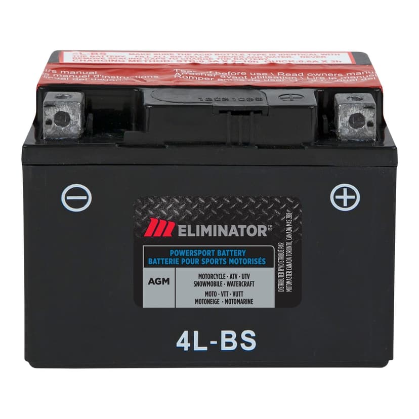 MOTOMASTER ELIMINATOR AGM Powersports Battery, 4L-BS