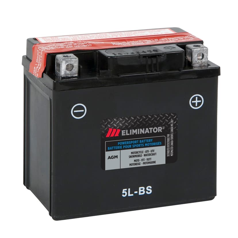 MOTOMASTER ELIMINATOR AGM Powersports Battery, 5L-BS