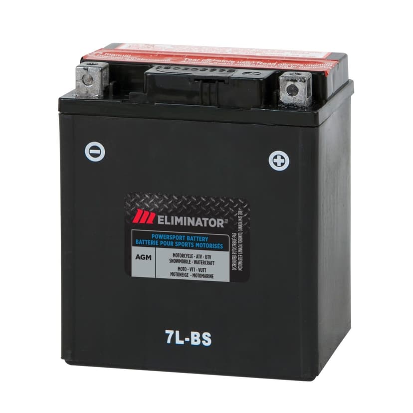 MOTOMASTER ELIMINATOR AGM Powersports Battery, 7L-BS