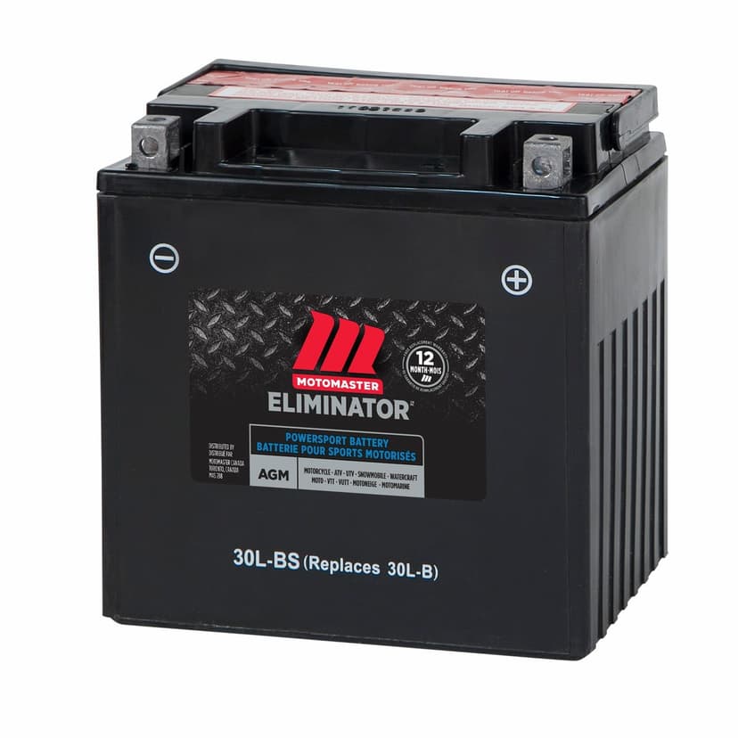 MOTOMASTER ELIMINATOR AGM Powersports Battery, 30L-BS