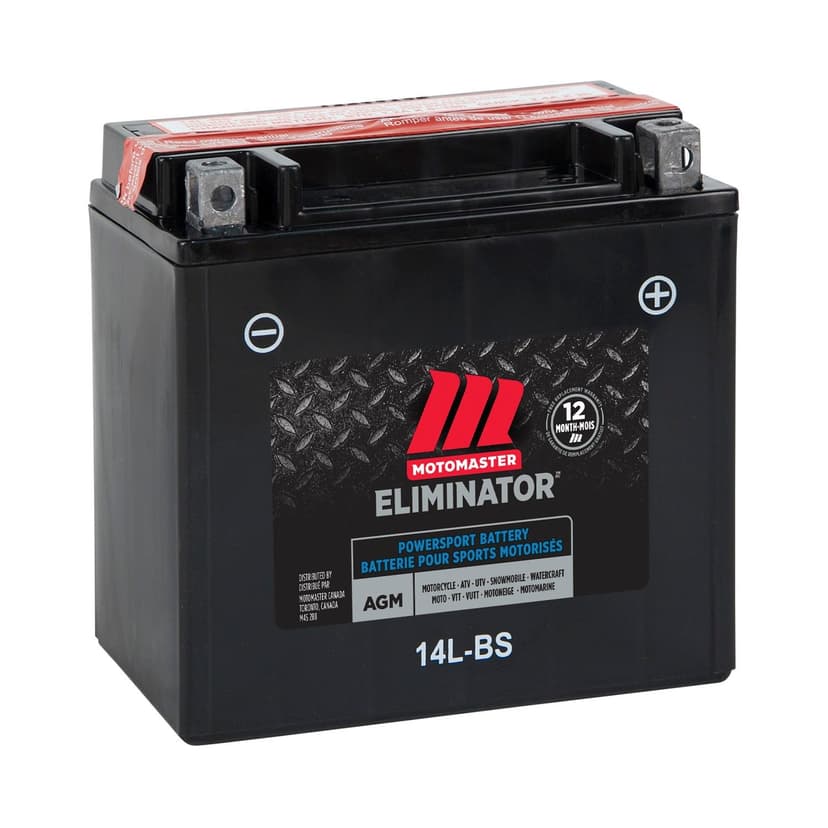 MOTOMASTER ELIMINATOR AGM Powersports Battery, 14L-BS