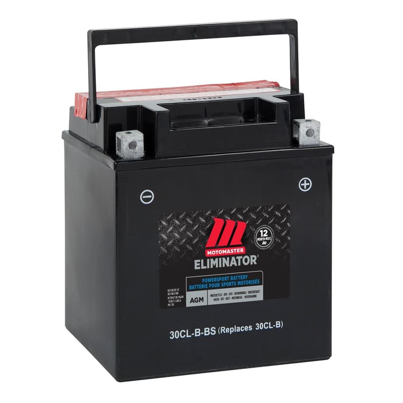 MOTOMASTER ELIMINATOR AGM Powersports Battery, 30CL-B-BS