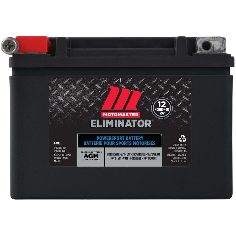 MOTOMASTER ELIMINATOR AGM Factory-Activated Powersports Battery, ETX9