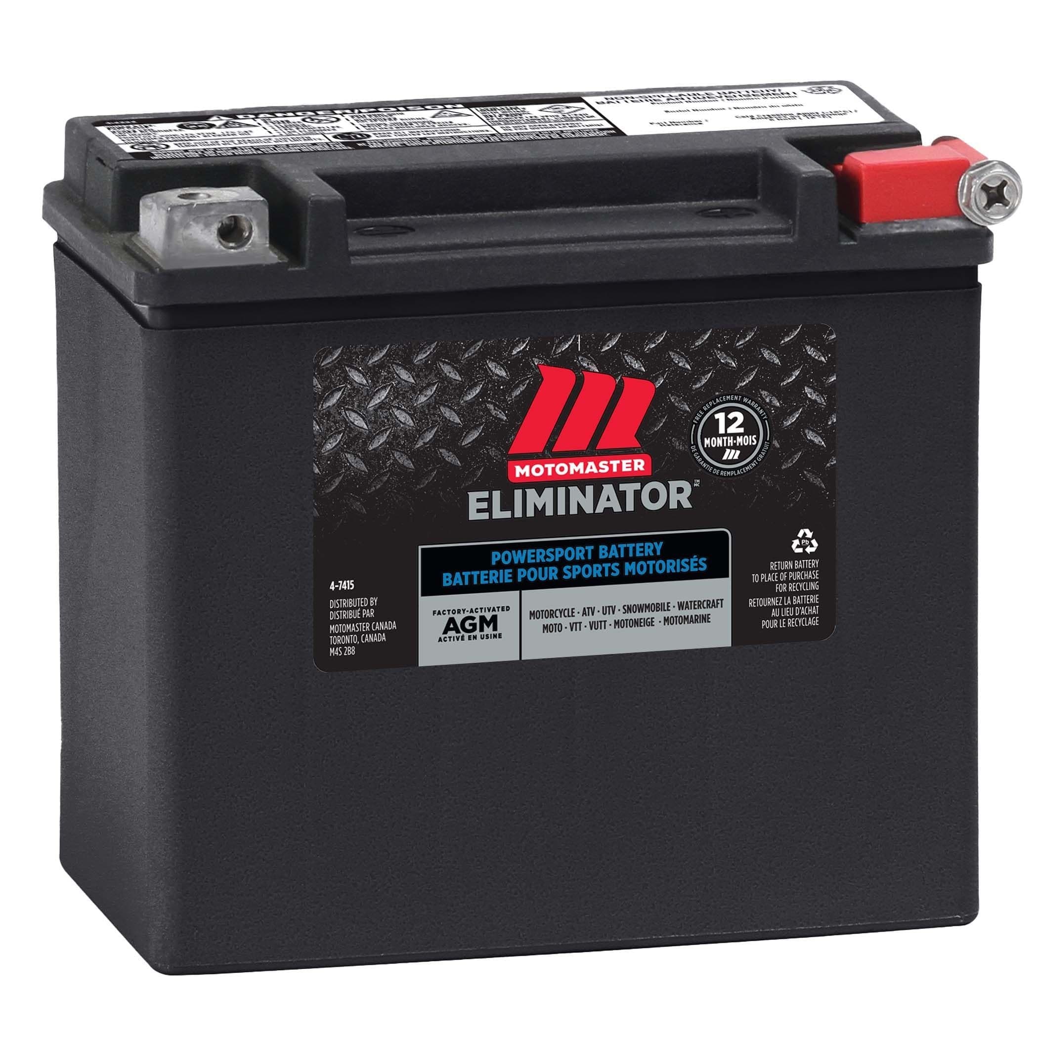 MOTOMASTER ELIMINATOR AGM Factory-Activated Powersports Battery, ETX16L