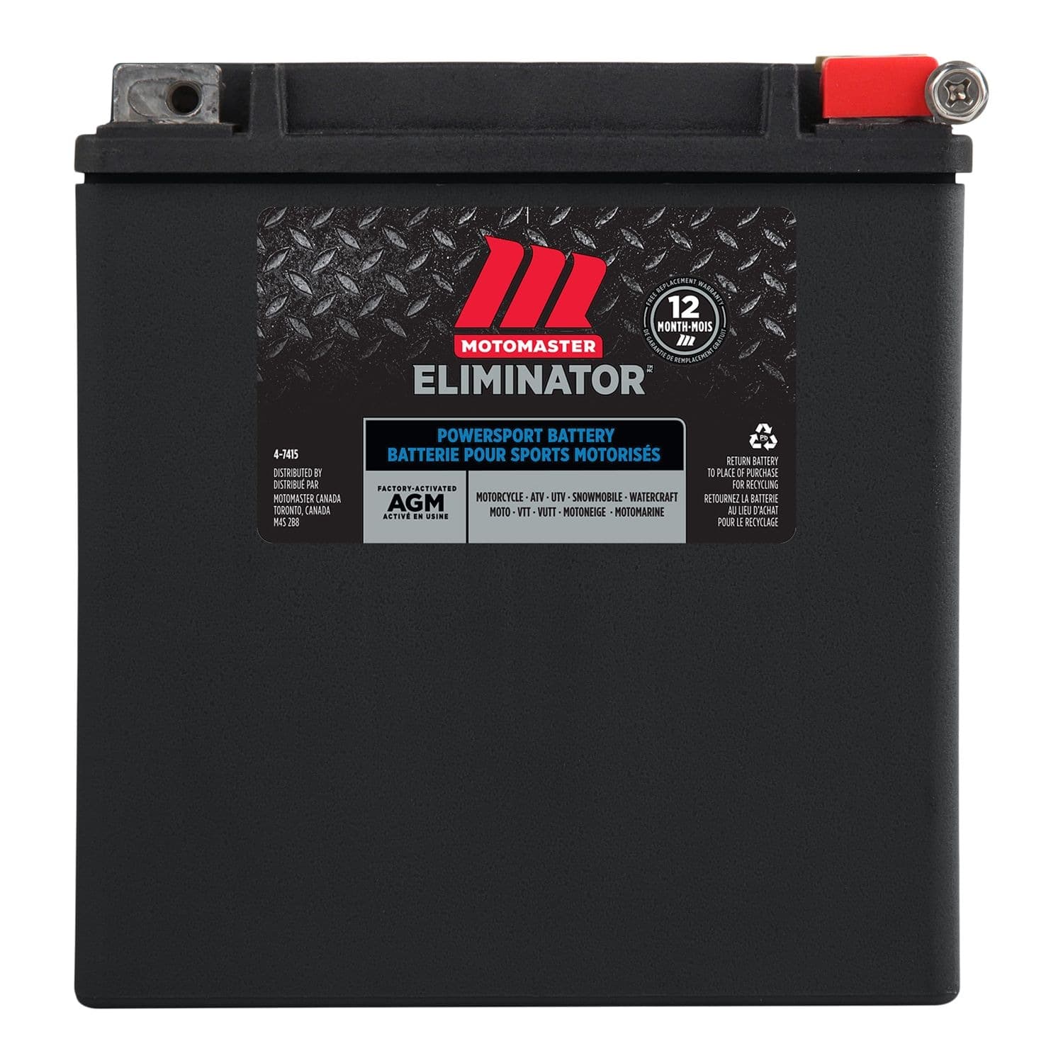 MOTOMASTER ELIMINATOR AGM Factory-Activated Powersports Battery, ETX30LA
