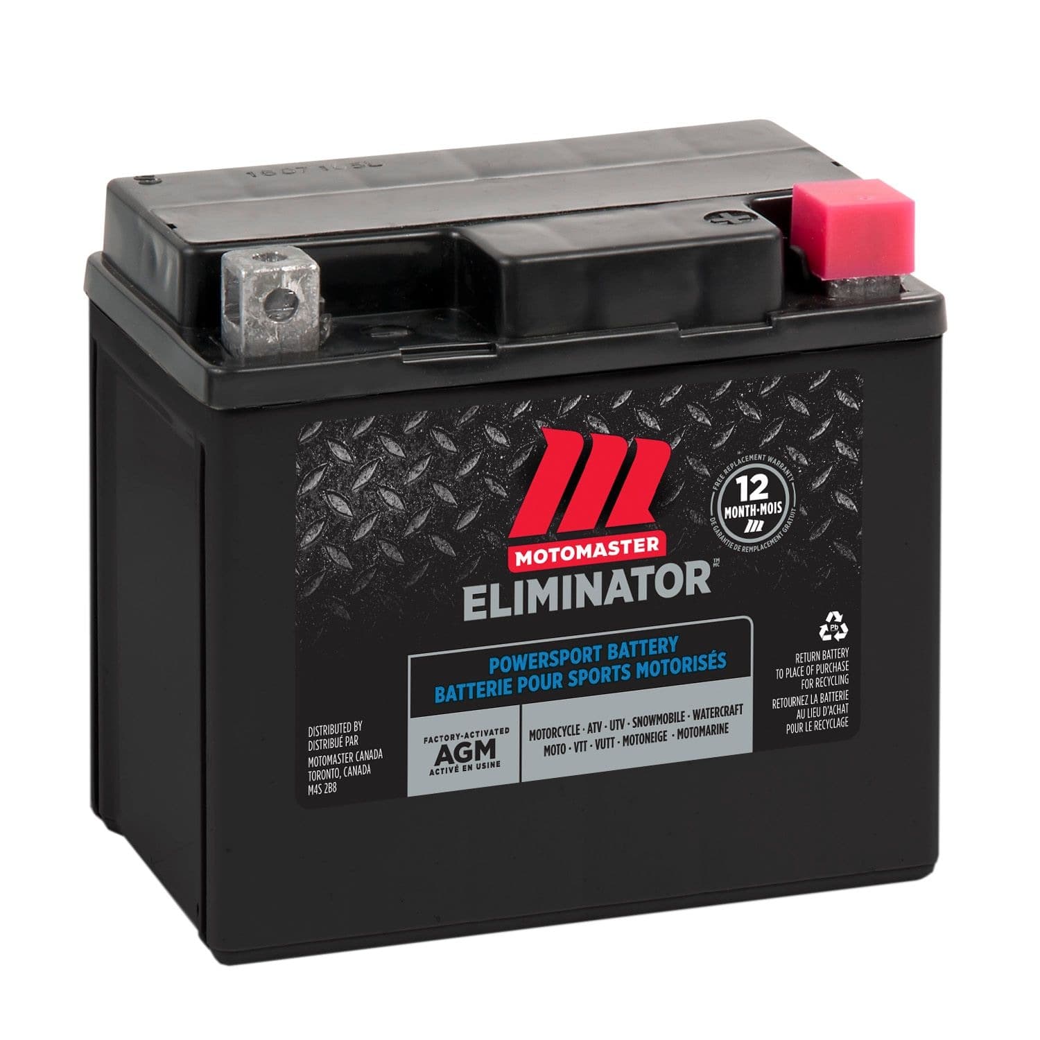 MOTOMASTER ELIMINATOR AGM Factory-Activated Powersports Battery, ETZ7S
