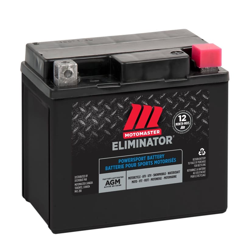 MOTOMASTER ELIMINATOR AGM Factory-Activated Powersports Battery, ETZ7S