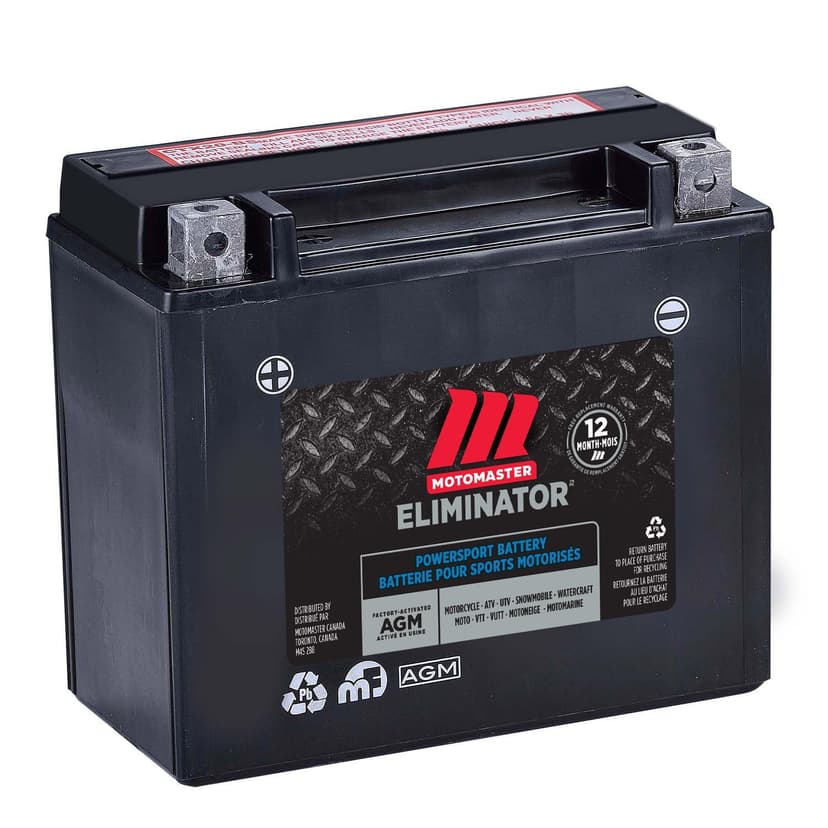 MOTOMASTER ELIMINATOR AGM Factory-Activated Powersports Battery, CTX20H