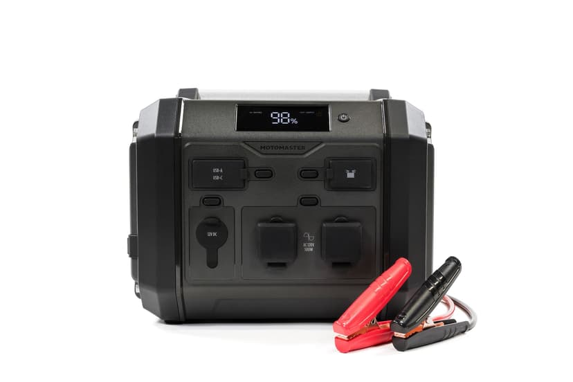 MotoMaster Eliminator PowerBox Surge 500 Lithium Portable Power Station and Booster Pack/Jump Starter