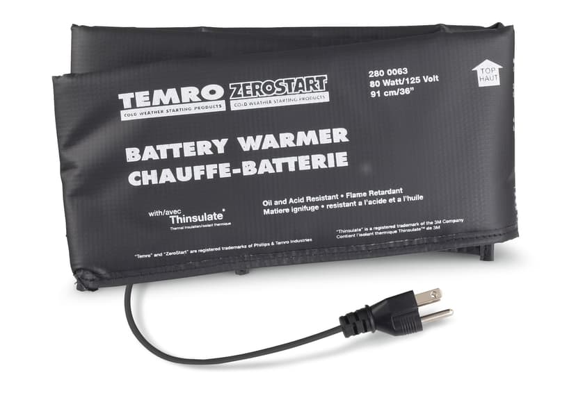 Temro Zerostart 2800063 Battery Warmer/Blanket, 80W, 36-in