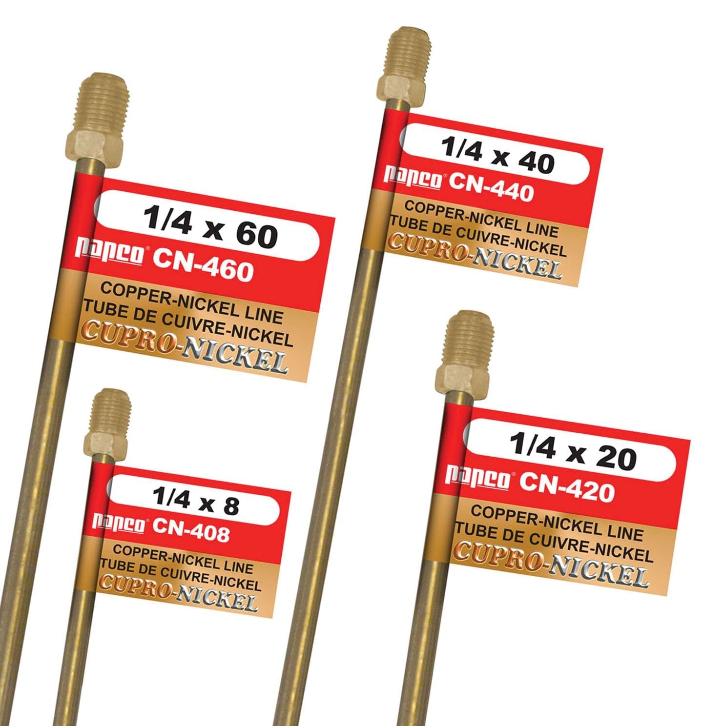 H. Paulin CN440 Copper Nickel Brake Line, Standard, 40 x 1/4-in