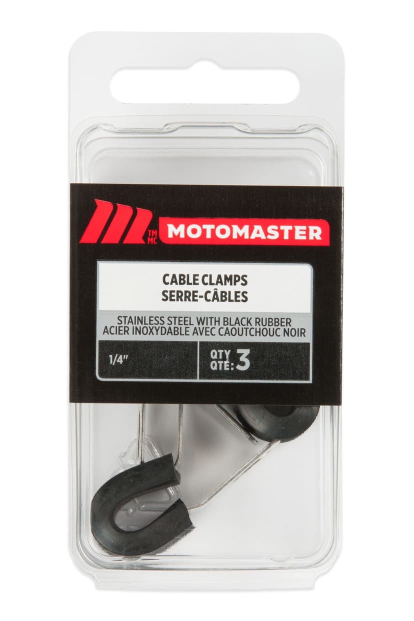 MotoMaster Stainless Steel Clamps, 1/4-in, 4-pk