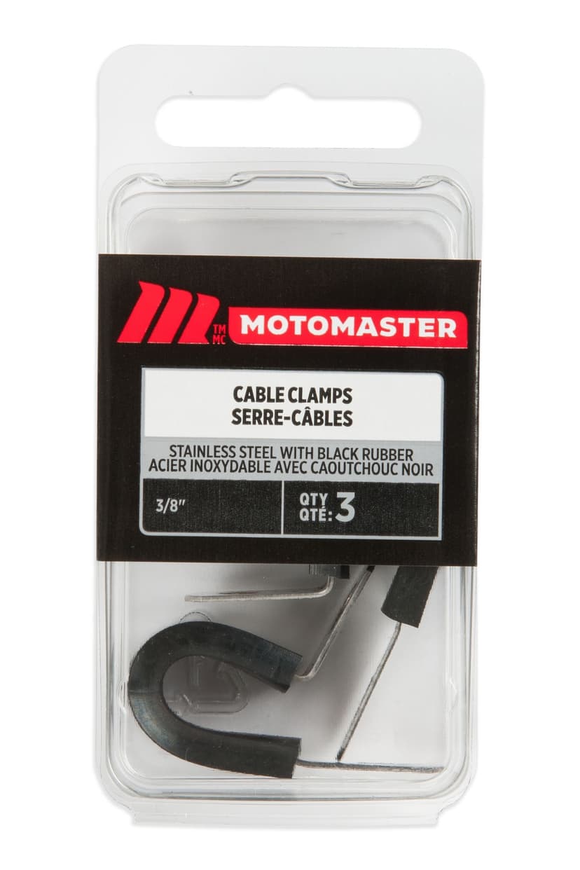 MotoMaster Stainless Steel Clamps, 3/8-in, 4-pk