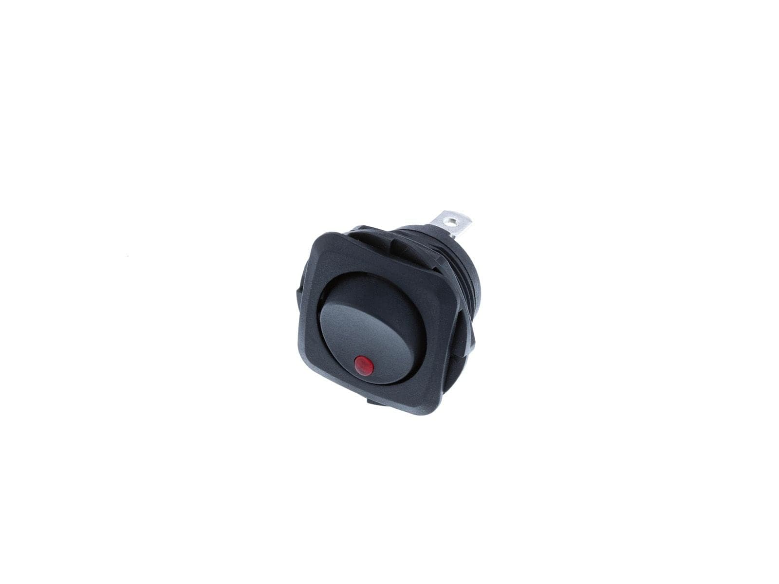 Square Actuator-Round Rocker - 3P SPST OFF-ON, Red LED (VDC)