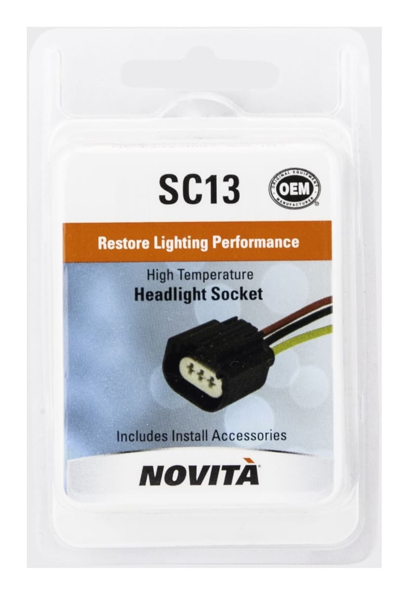 Novita SC13 Headlight Socket, Compatible with 9008 & H13 Bulbs