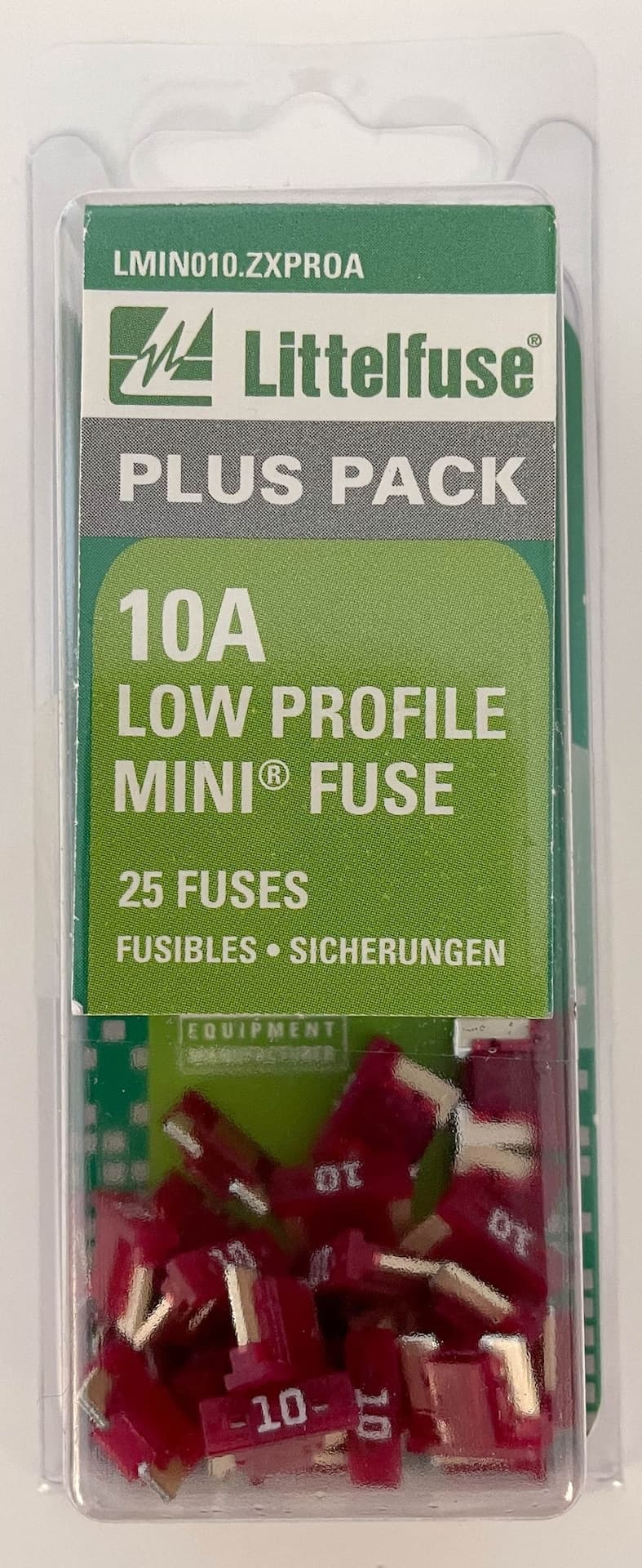 Littelfuse 10A Low Profile Mini Fuse, 32V PRO-Pack