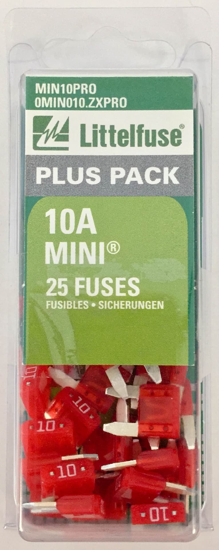 Littelfuse 10A Mini Fuse, 25-pk