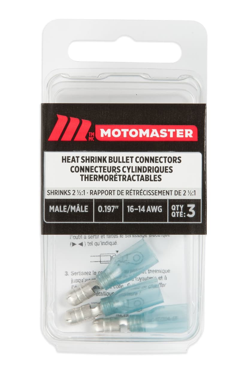 MotoMaster Heat Shrinkable Bullet Connector, 3-pk