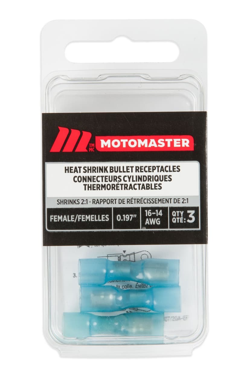 MotoMaster Heat Shrinkable Bullet Receptacle, 3-pk